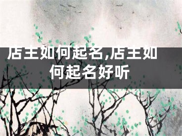 店主如何起名,店主如何起名好听