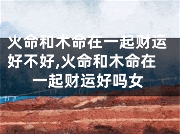 火命和木命在一起财运好不好,火命和木命在一起财运好吗女