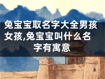 兔宝宝取名字大全男孩女孩,兔宝宝叫什么名字有寓意