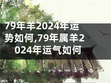 79年羊2024年运势如何,79年属羊2024年运气如何