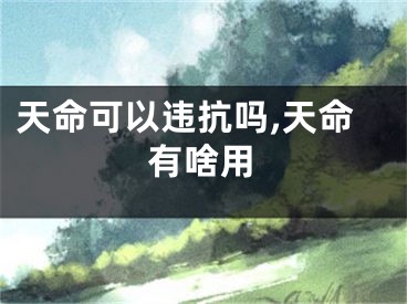 天命可以违抗吗,天命有啥用