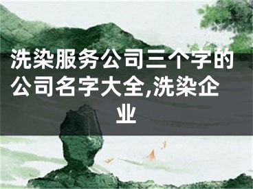 洗染服务公司三个字的公司名字大全,洗染企业