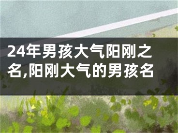 24年男孩大气阳刚之名,阳刚大气的男孩名