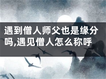 遇到僧人师父也是缘分吗,遇见僧人怎么称呼