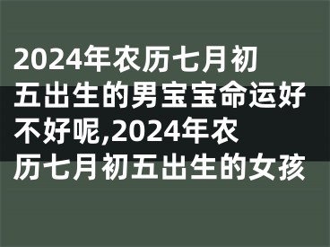 2024年农历七月初五出生的男宝宝命运好不好呢,2024年农历七月初五出生的女孩