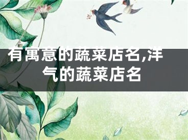 有寓意的蔬菜店名,洋气的蔬菜店名