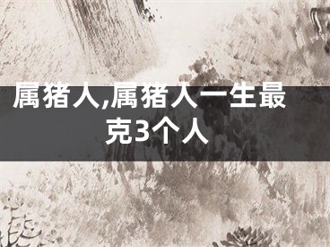 属猪人,属猪人一生最克3个人