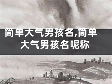 简单大气男孩名,简单大气男孩名呢称