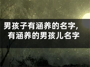 男孩子有涵养的名字,有涵养的男孩儿名字