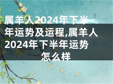 属羊人2024年下半年运势及运程,属羊人2024年下半年运势怎么样