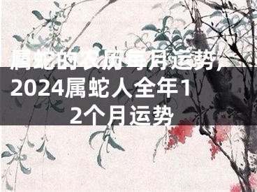 属蛇的农历每月运势,2024属蛇人全年12个月运势