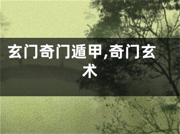 玄门奇门遁甲,奇门玄术