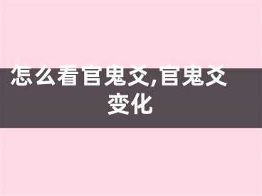 怎么看官鬼爻,官鬼爻变化