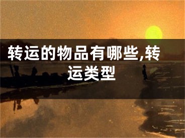 转运的物品有哪些,转运类型