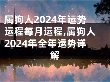 属狗人2024年运势运程每月运程,属狗人2024年全年运势详解
