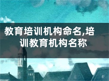 教育培训机构命名,培训教育机构名称