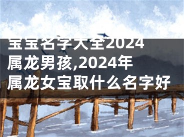 宝宝名字大全2024属龙男孩,2024年属龙女宝取什么名字好