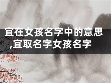 宜在女孩名字中的意思,宜取名字女孩名字