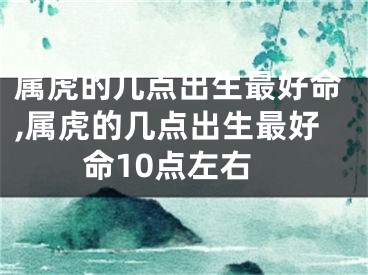属虎的几点出生最好命,属虎的几点出生最好命10点左右