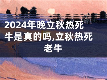 2024年晚立秋热死牛是真的吗,立秋热死老牛