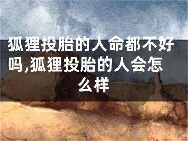 狐狸投胎的人命都不好吗,狐狸投胎的人会怎么样