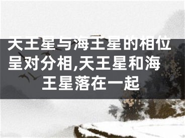天王星与海王星的相位呈对分相,天王星和海王星落在一起