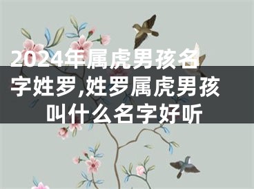 2024年属虎男孩名字姓罗,姓罗属虎男孩叫什么名字好听