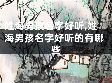 姓海男孩名字好听,姓海男孩名字好听的有哪些