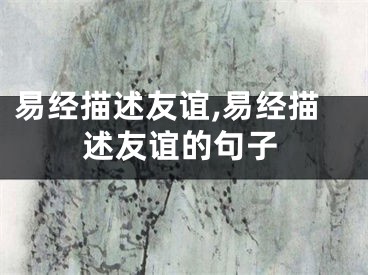 易经描述友谊,易经描述友谊的句子