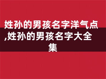 姓孙的男孩名字洋气点,姓孙的男孩名字大全集