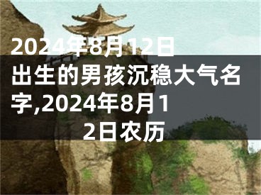 2024年8月12日出生的男孩沉稳大气名字,2024年8月12日农历