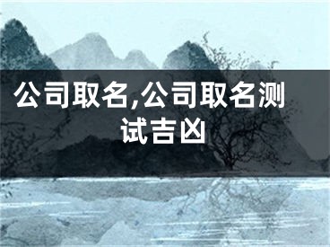 公司取名,公司取名测试吉凶