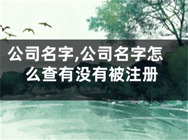 公司名字,公司名字怎么查有没有被注册