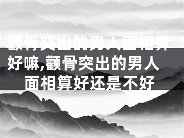 颧骨突出的男人面相算好嘛,颧骨突出的男人面相算好还是不好