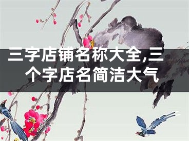 三字店铺名称大全,三个字店名简洁大气