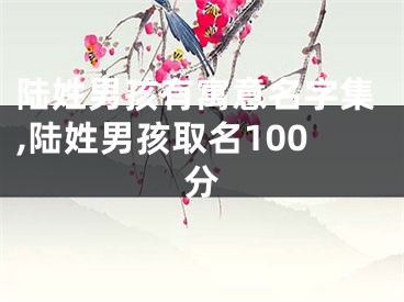 陆姓男孩有寓意名字集,陆姓男孩取名100分