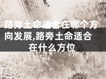 路旁土命适合在哪个方向发展,路旁土命适合在什么方位
