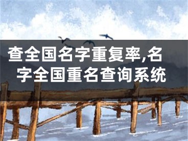 查全国名字重复率,名字全国重名查询系统