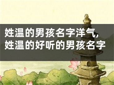 姓温的男孩名字洋气,姓温的好听的男孩名字