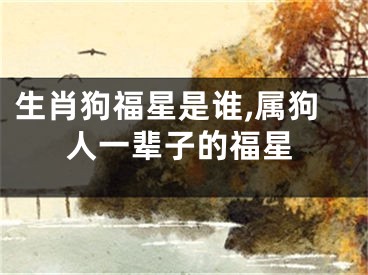 生肖狗福星是谁,属狗人一辈子的福星
