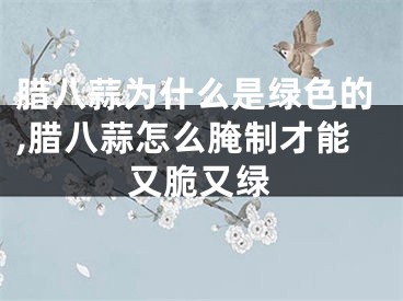 腊八蒜为什么是绿色的,腊八蒜怎么腌制才能又脆又绿