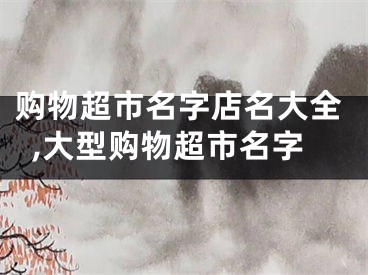 购物超市名字店名大全,大型购物超市名字