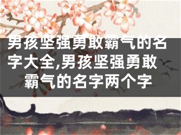 男孩坚强勇敢霸气的名字大全,男孩坚强勇敢霸气的名字两个字