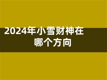 2024年小雪财神在哪个方向