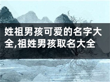姓祖男孩可爱的名字大全,祖姓男孩取名大全