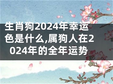 生肖狗2024年幸运色是什么,属狗人在2024年的全年运势