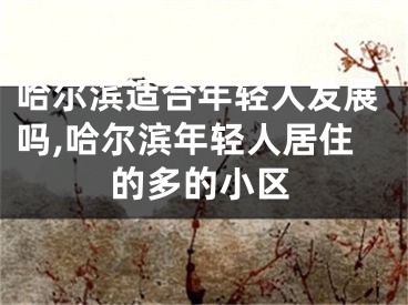 哈尔滨适合年轻人发展吗,哈尔滨年轻人居住的多的小区