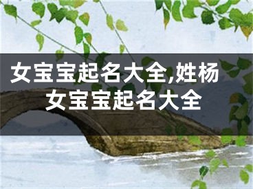 女宝宝起名大全,姓杨女宝宝起名大全