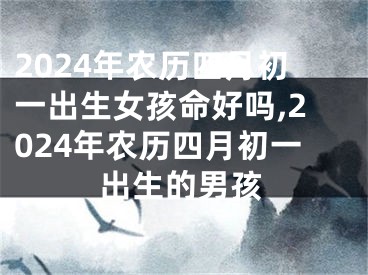 2024年农历四月初一出生女孩命好吗,2024年农历四月初一出生的男孩