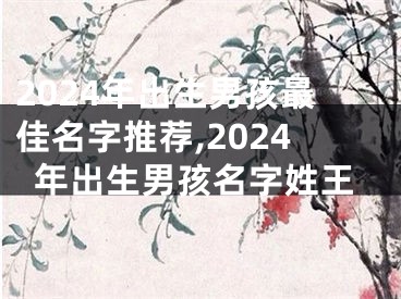 2024年出生男孩最佳名字推荐,2024年出生男孩名字姓王